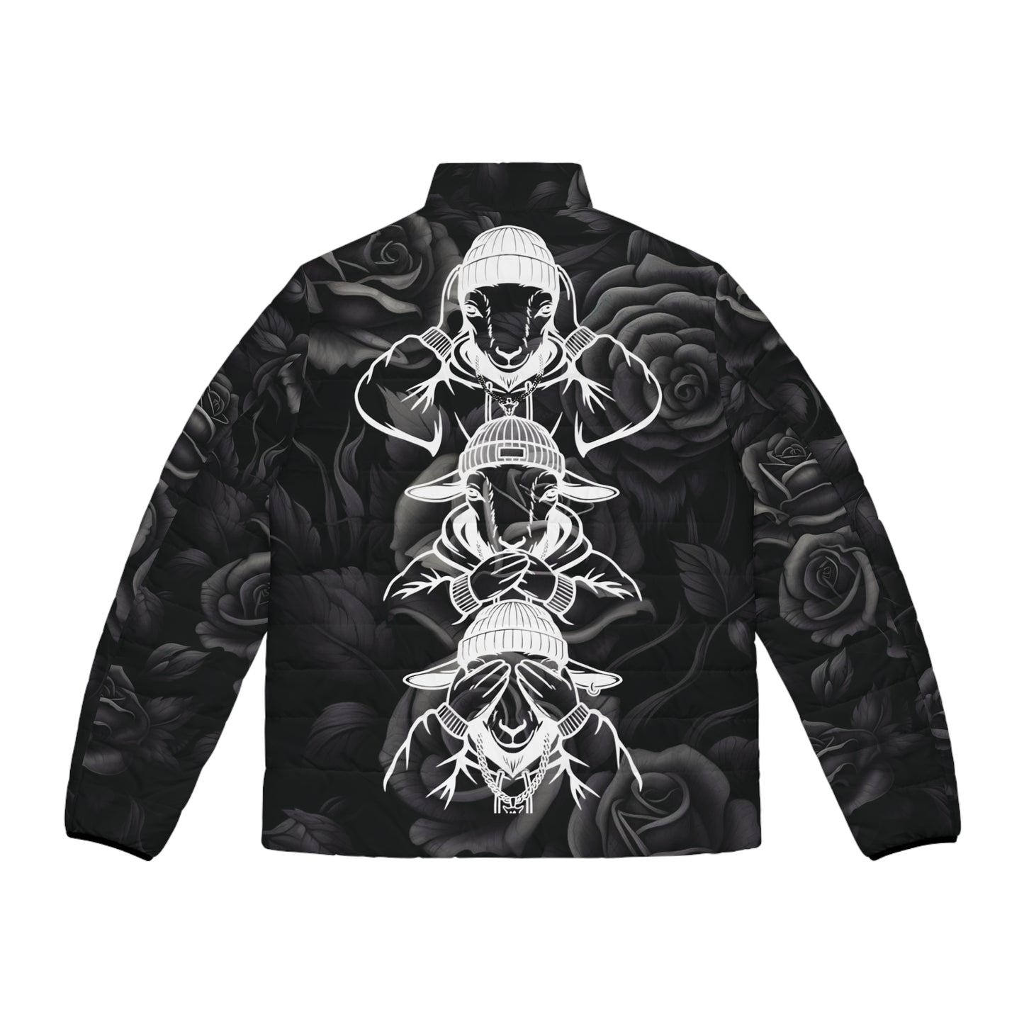 Dark Rose Energy Puffer Jacket
