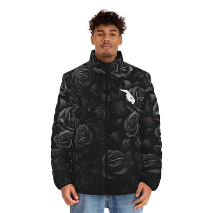 Dark Rose Energy Puffer Jacket - Goated StylesAll Over Prints