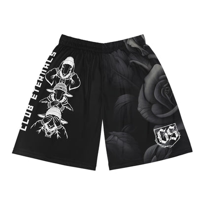 Dark Rose Energy Shorts - Goated Styles All Over Prints