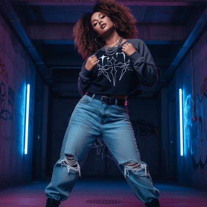 Twilights Gleam Crop Sweatshirt - Goated Styles T-Shirt